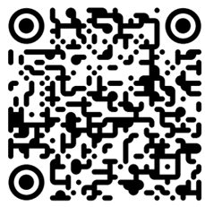 A qr code with circles and dots Description automatically generated